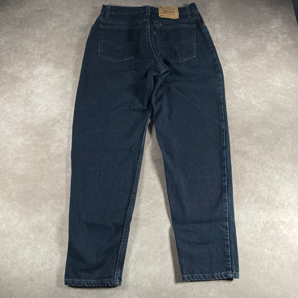 90’s Women’s 551 Relaxed Tapered Denim Dark Wash Jeans 30x29 Mom Jeans High Rise